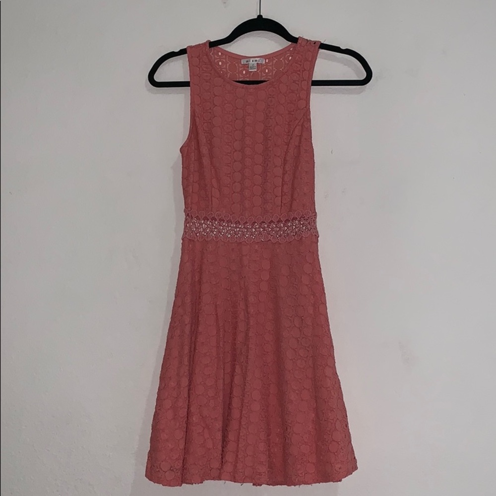 Salmon Crotchet Sun Dress